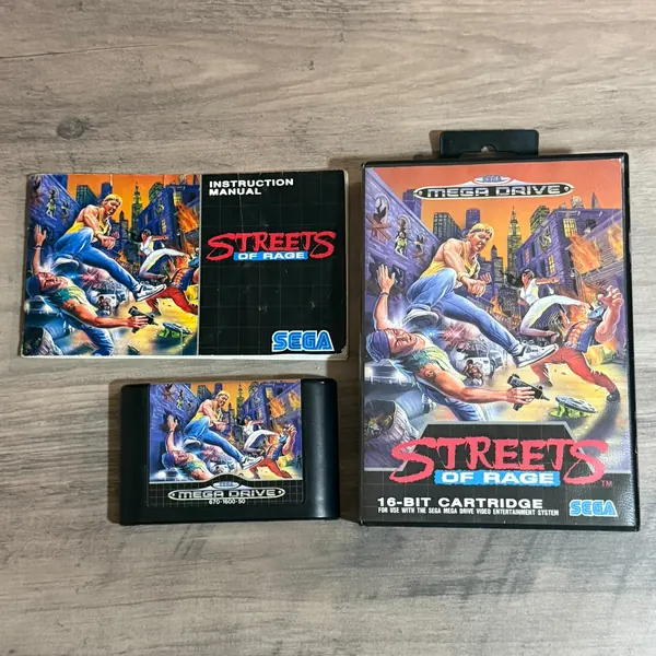 Streets of Rage de Mega Drive con caja, manual y cartucho