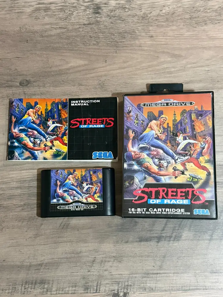 Streets of Rage de Mega Drive con caja, manual y cartucho